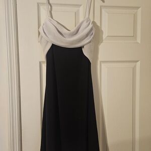 Dressbarn Strapless Black and White Dress